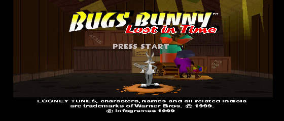 Bugs Bunny: Lost in Time Title Screen